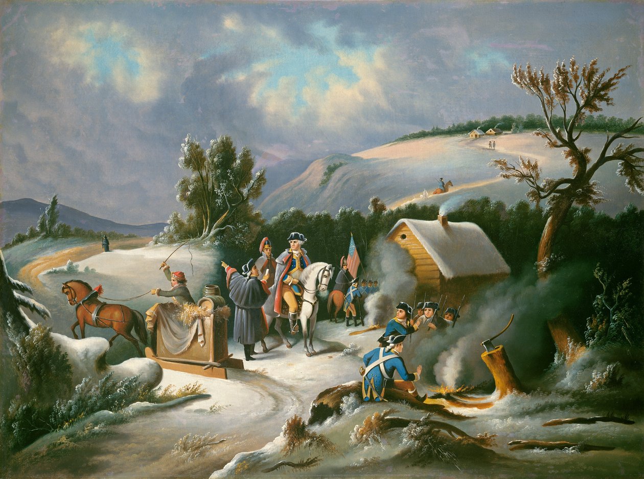 Washington ved Valley Forge, midten af det 19. århundrede. af Unbekannt
