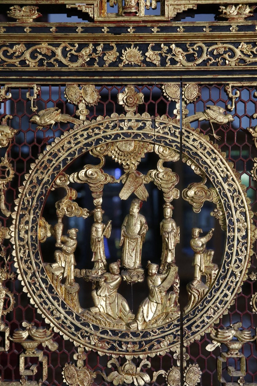 Wat Chedi Luang, Chiang Mai. Kunstværk i det buddhistiske museum. Thailand af Unbekannt