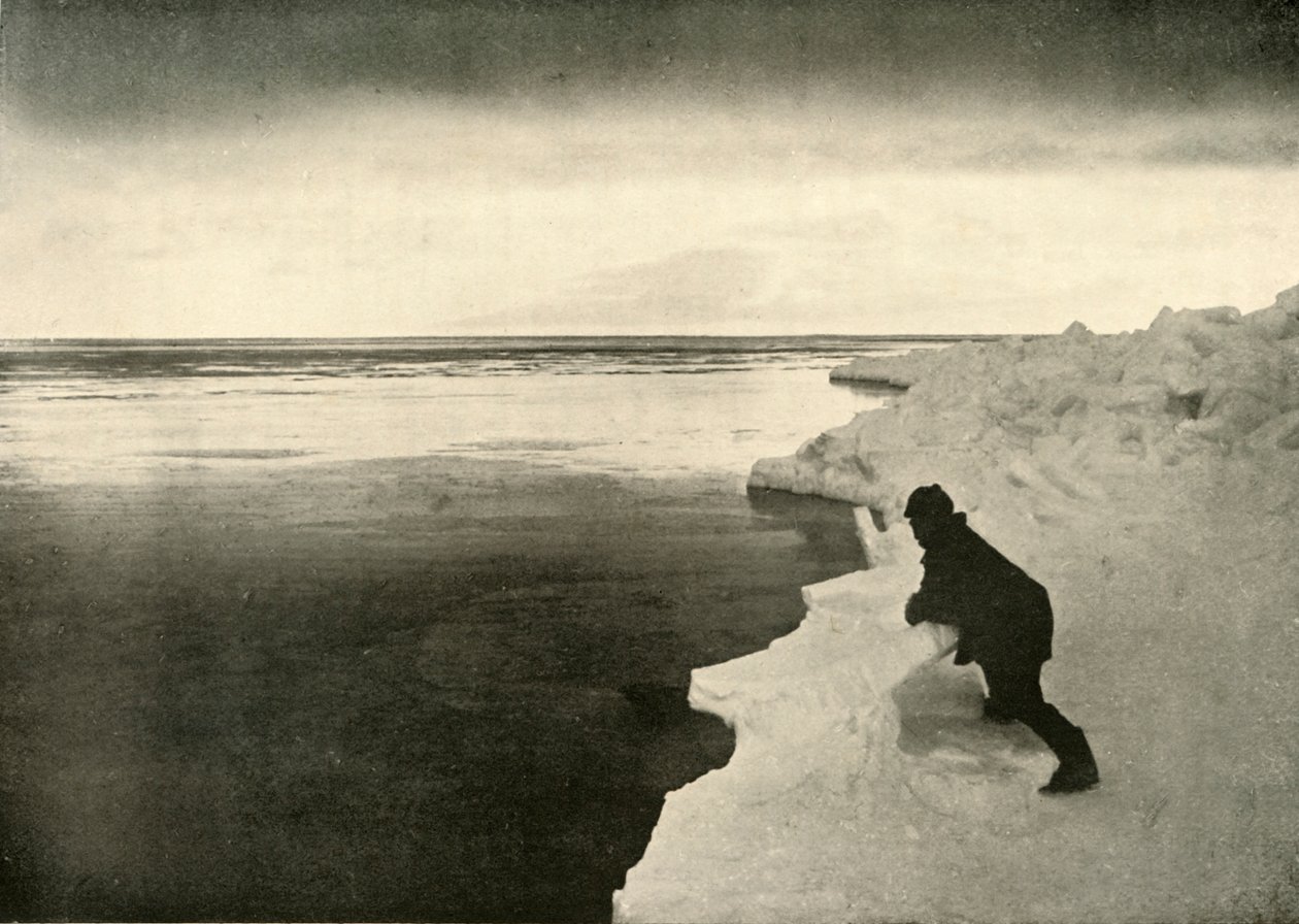 Watching for Seals at the Ice-Edge, c1908, 1909. af Unbekannt