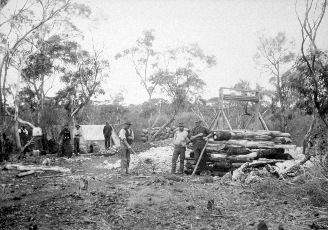 Vandfalds guldmine, Boorara, Kalgoorlie, Western Australia, 1896 af Unbekannt