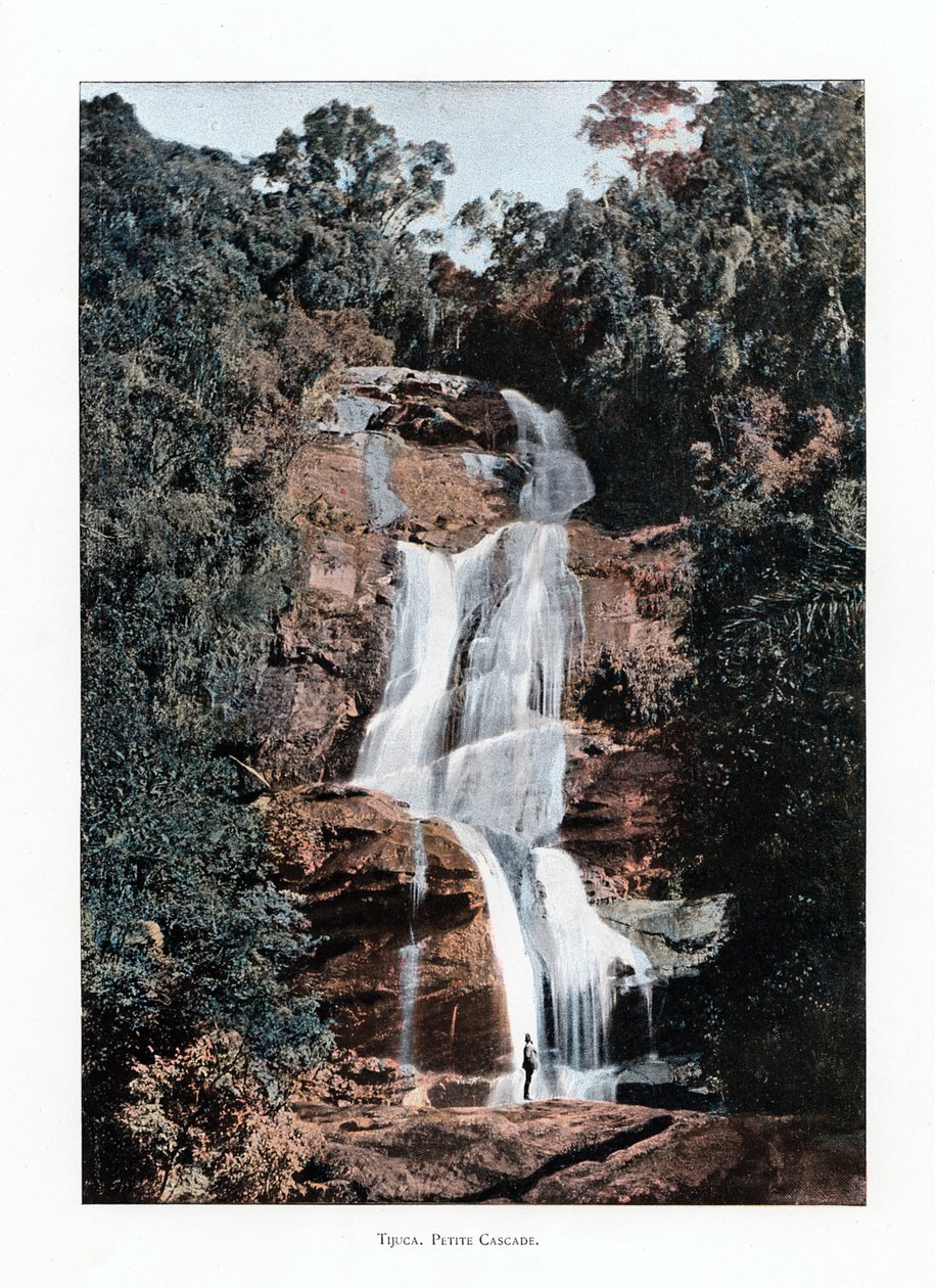 Vandfald i Tijuca, Rio de Janeiro, Brasilien, 1800-tallet af Unbekannt
