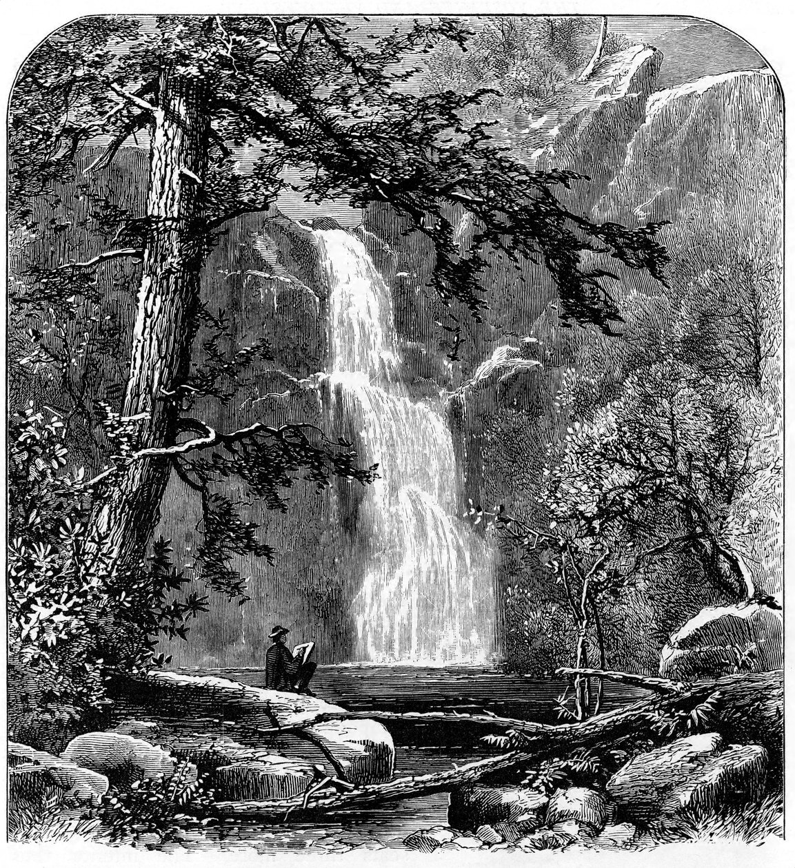 Vandfald i Yosemite Valley, Californien, USA, c1875 af Unbekannt