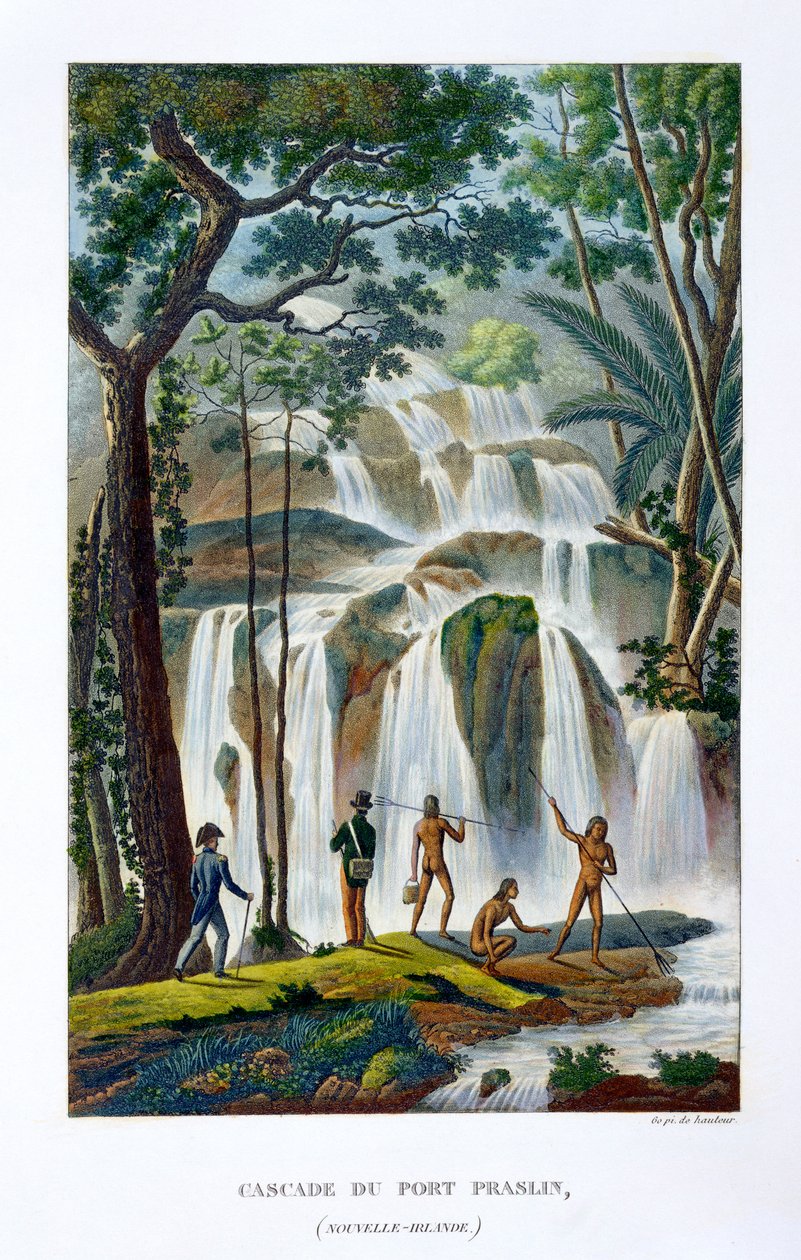 Vandfaldet i Port Praslin, New Ireland, 1800-tallet af Unbekannt