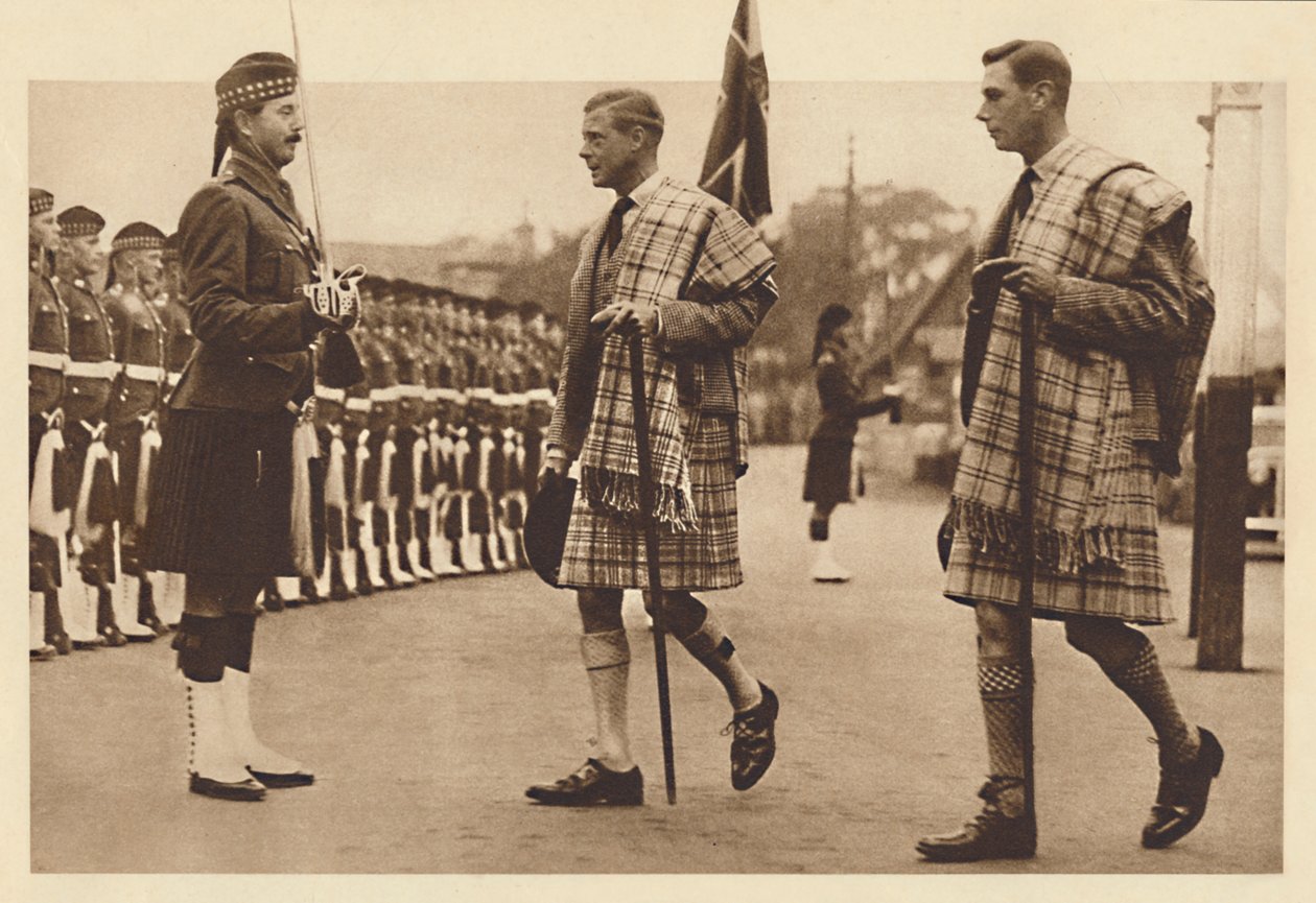 Iført Balmoral Tartan, Balmoral, 1936 1937 af Unbekannt