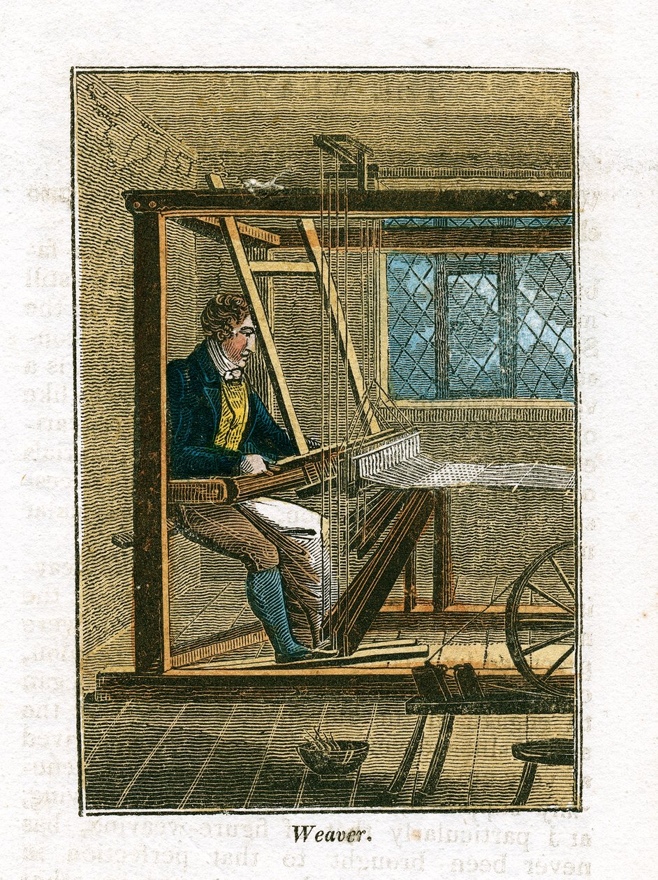 Væver ved sin væv, 1823 af Unbekannt