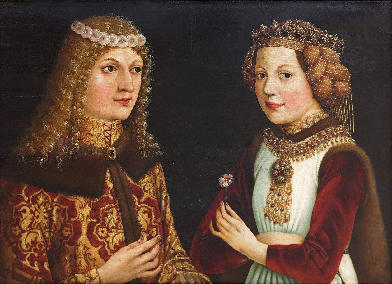 Bryllupsportræt af Ladislaus den posthume 1440-1457 og Magdalena af Valois 1443-1495 af Unbekannt