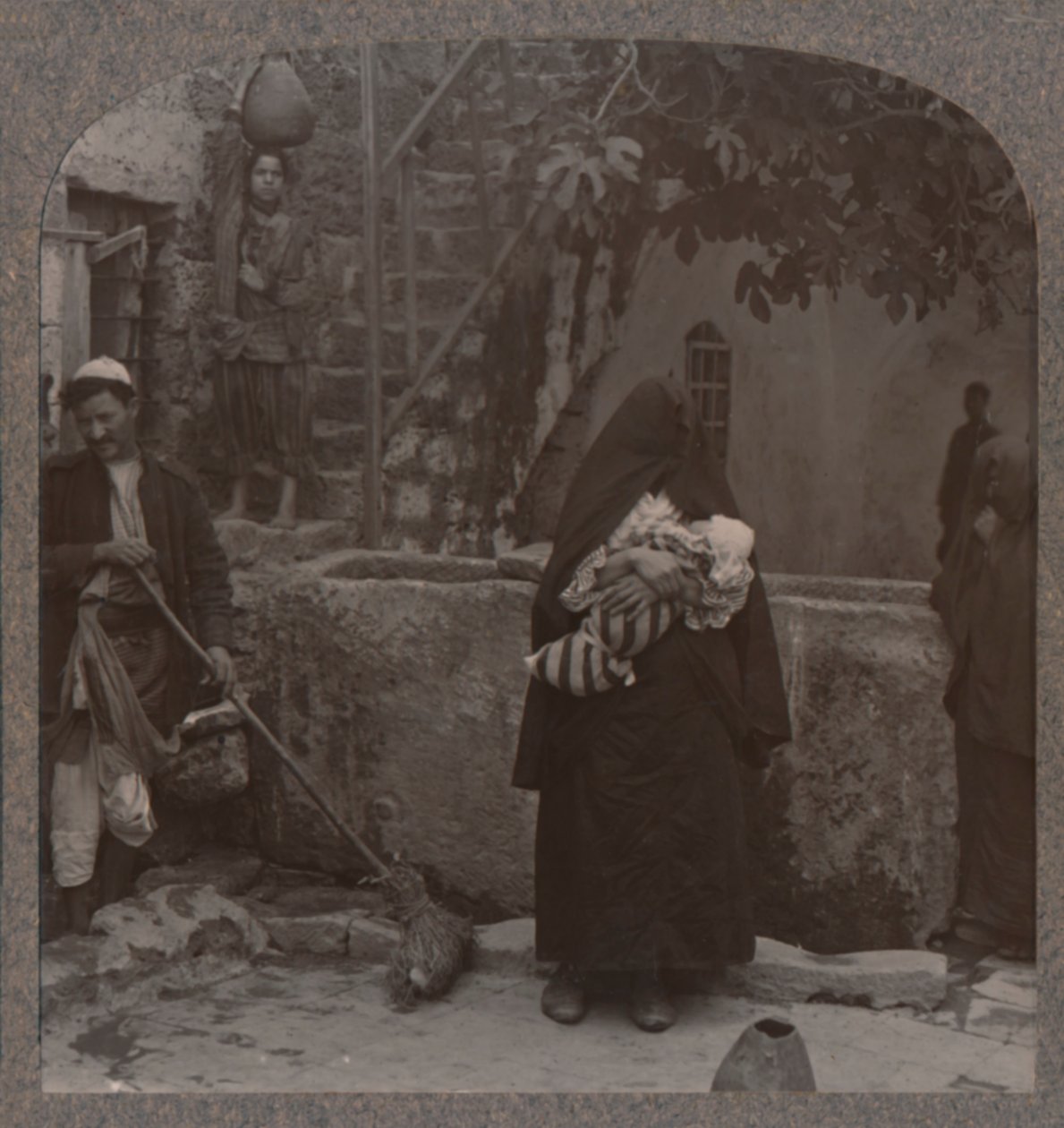 Brønd af Peters huse, Jaffa, c1900 af Unbekannt