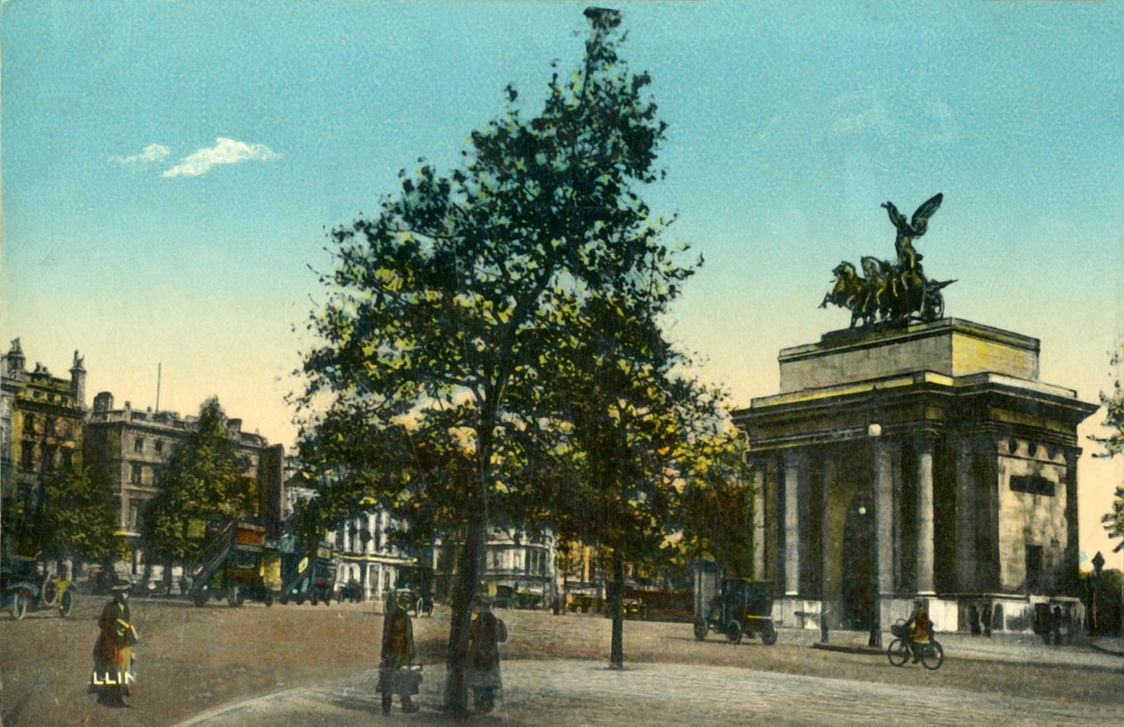 Wellington Arch, Indgang til Green Park, London, c1915. af Unbekannt
