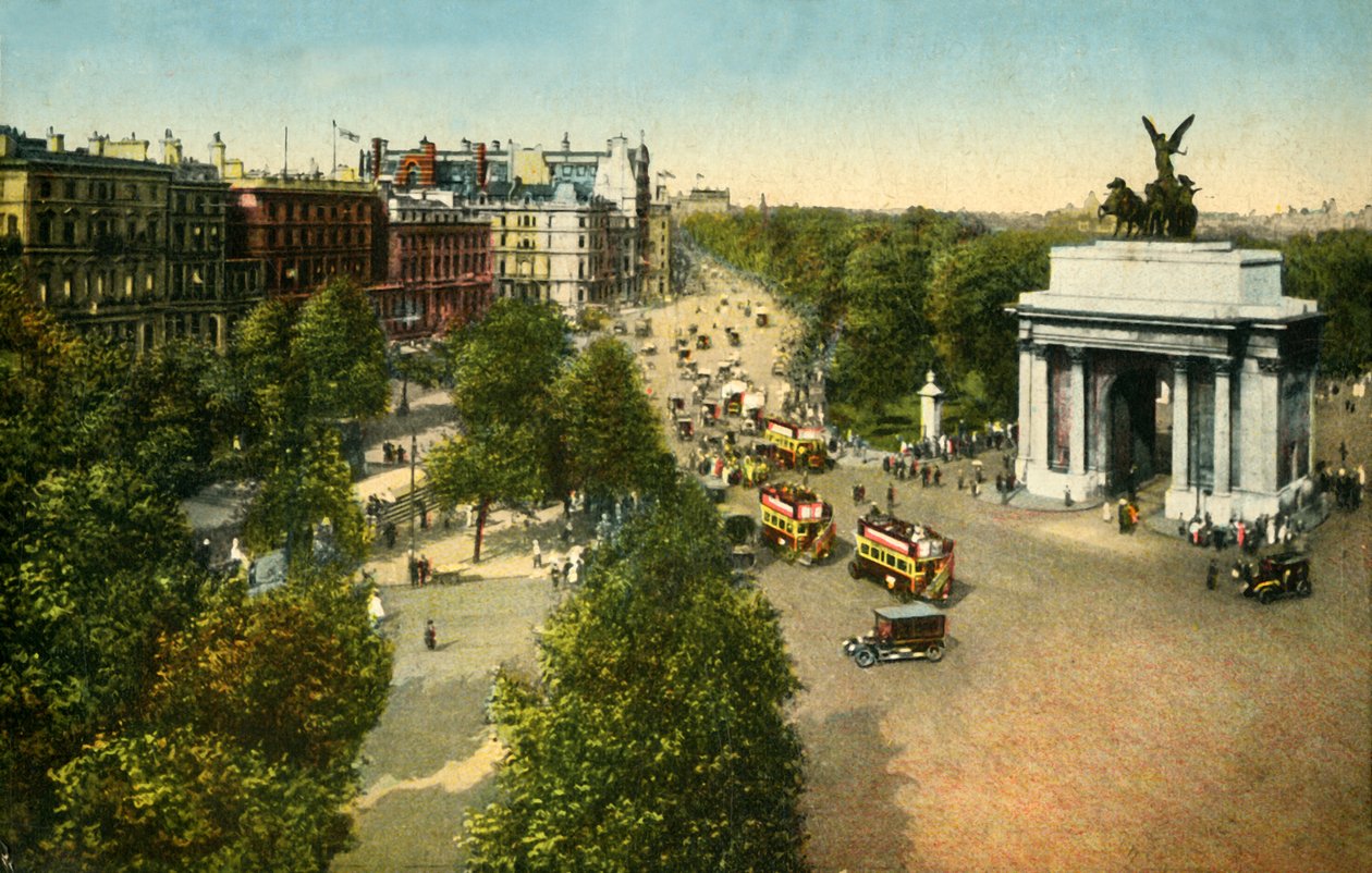 Wellington Arch og Quadriga, London, c1915. af Unbekannt