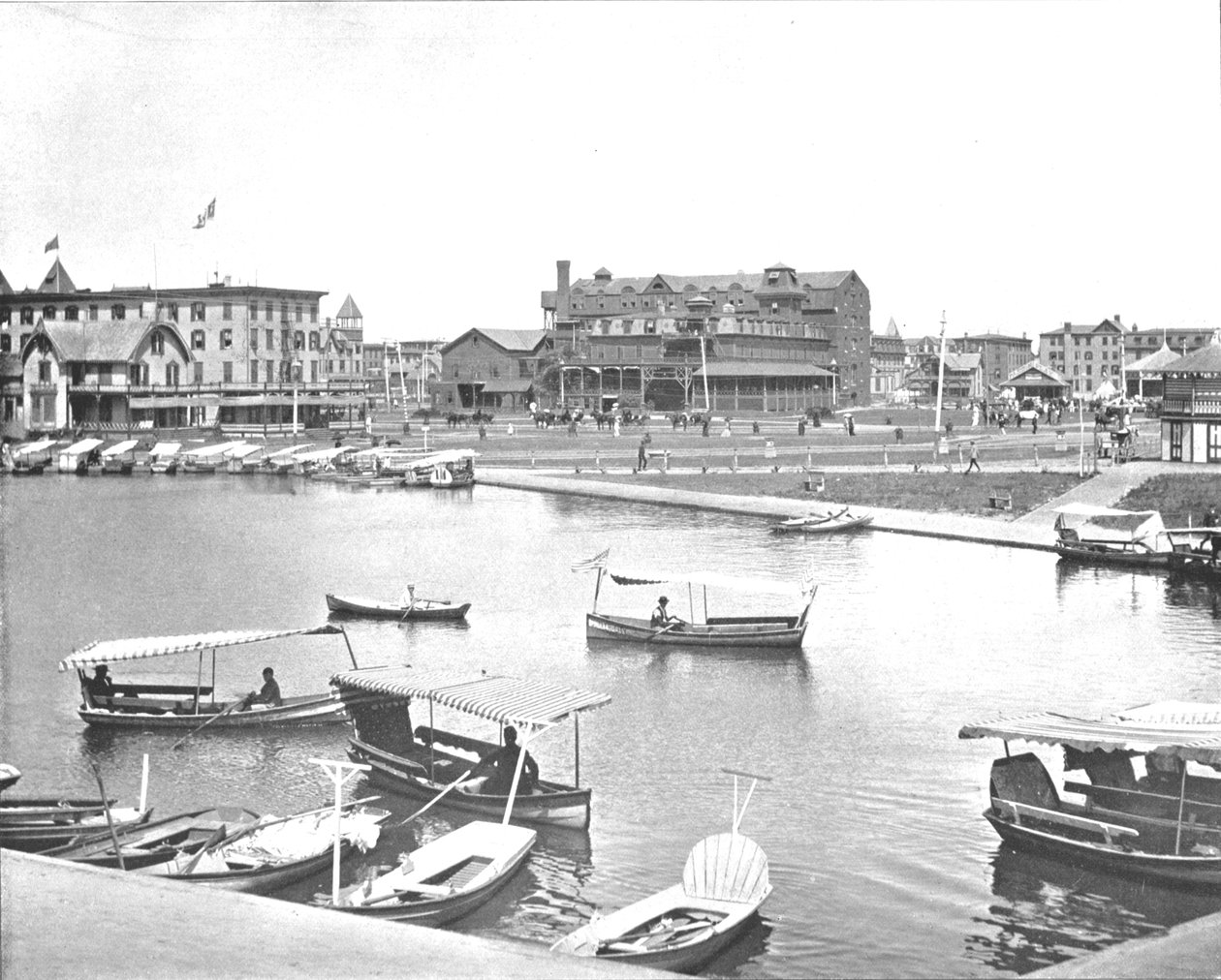 Wesley Lake, Asbury Park, New Jersey, USA, c1900. af Unbekannt