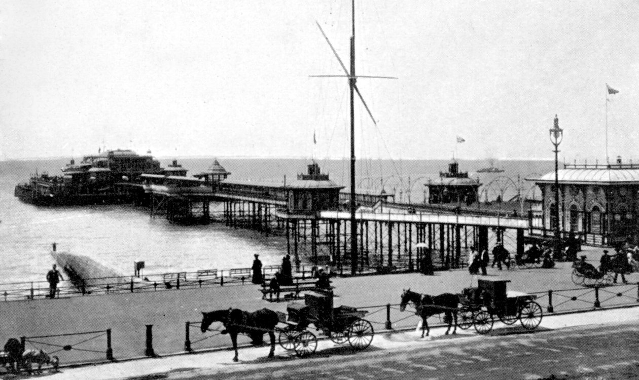 West Pier, Brighton, Sussex, begyndelsen af det 20. århundrede af Unbekannt