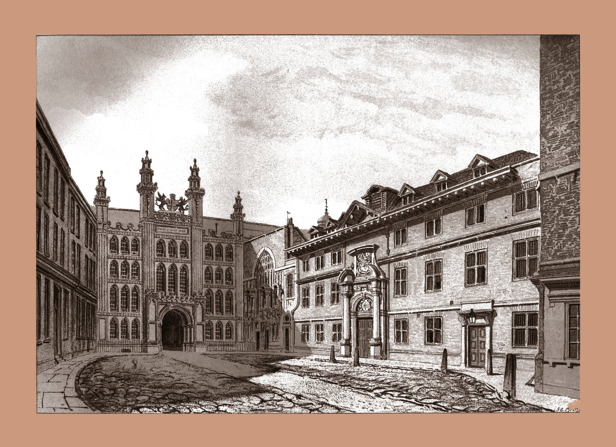 West View af Guildhall Chapel og Blackwell Hall, 1886 af Unbekannt