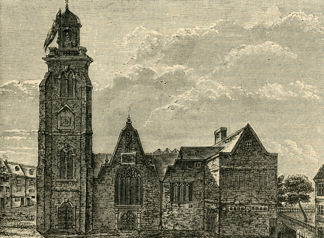 West View af den gamle kirke St. Martins-in-the-Fields, revet ned i 1721, 1881. af Unbekannt