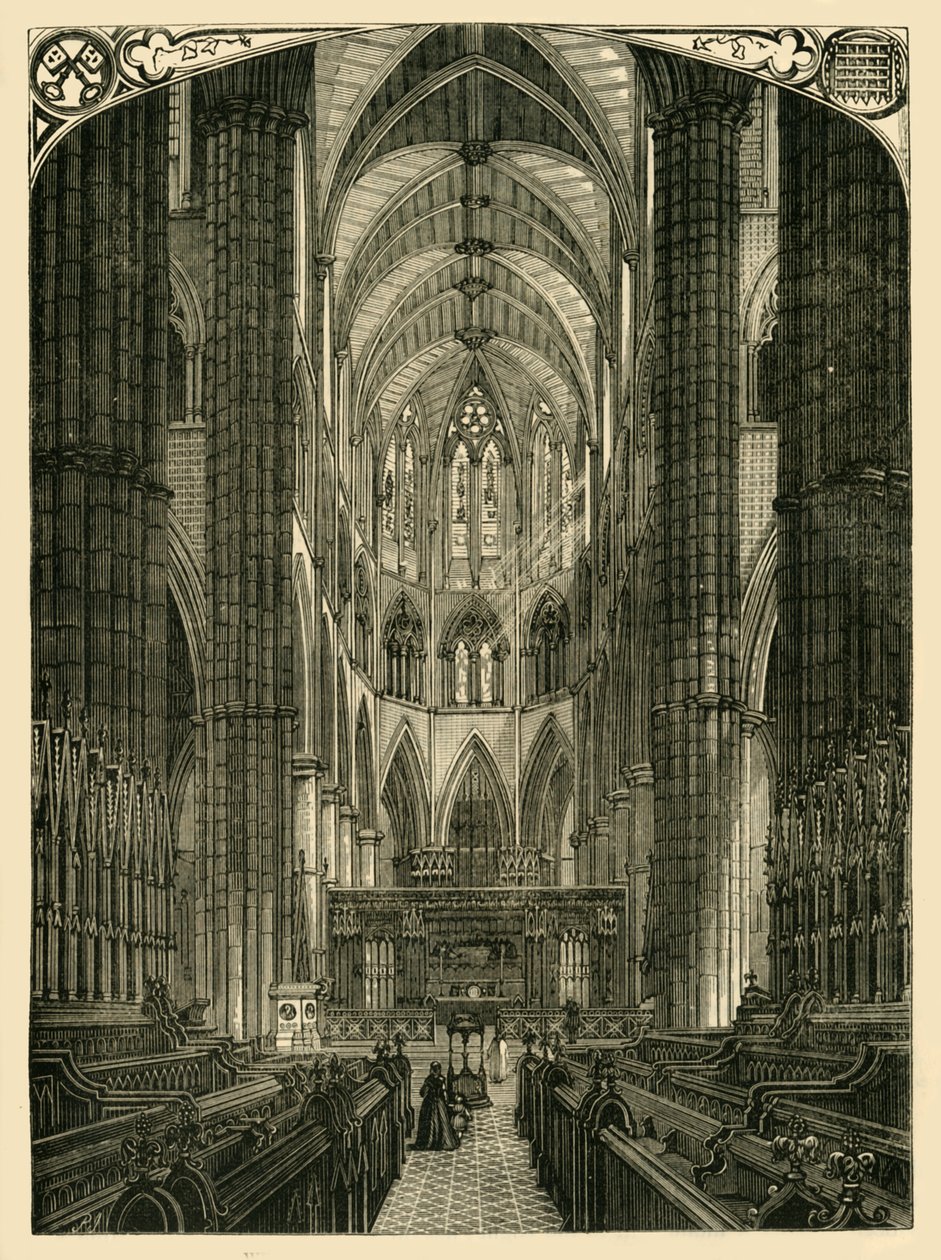 Westminster Abbey: Interior of the Choir, 1881. af Unbekannt