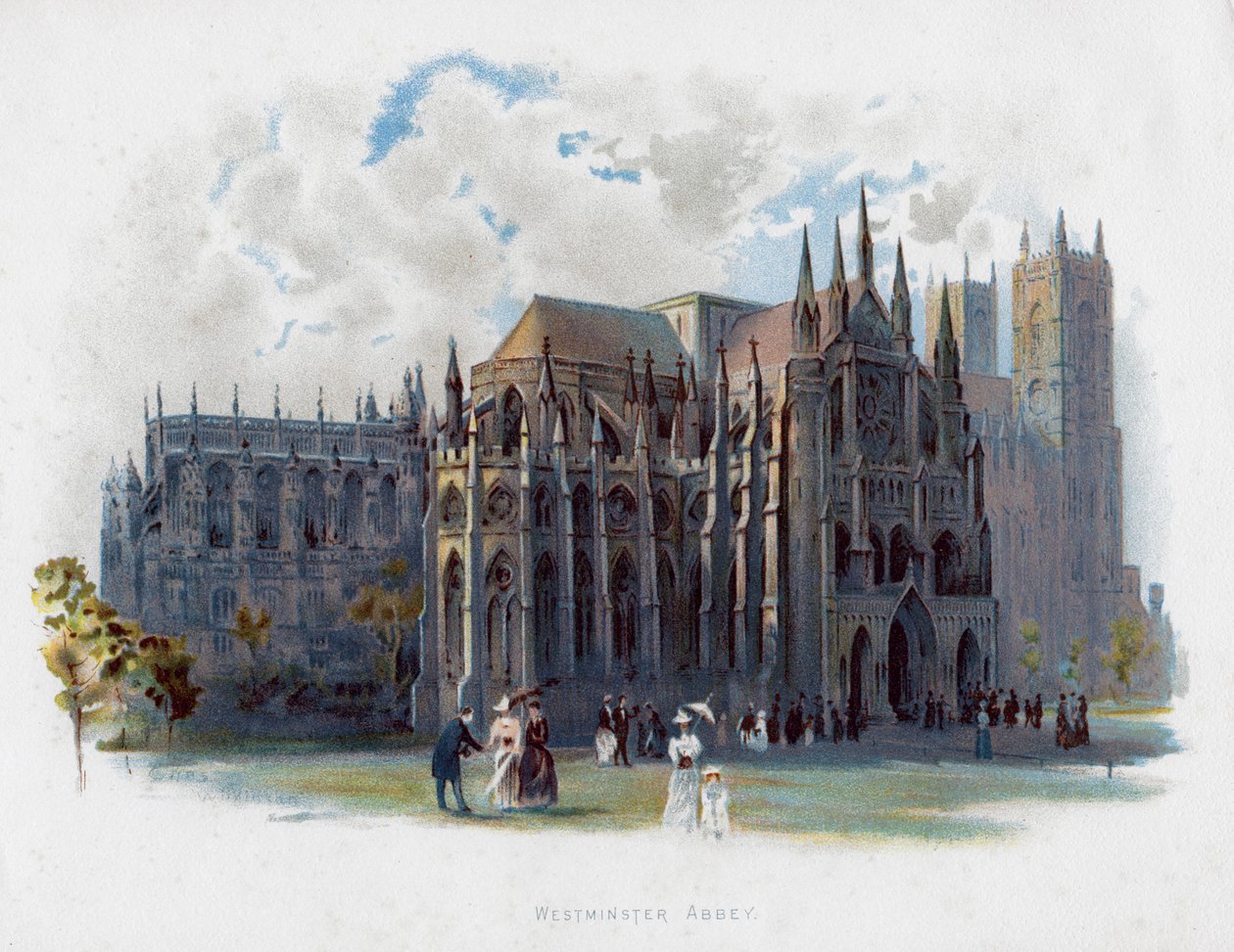 Westminster Abbey, London, slutningen af det 19. århundrede af Unbekannt