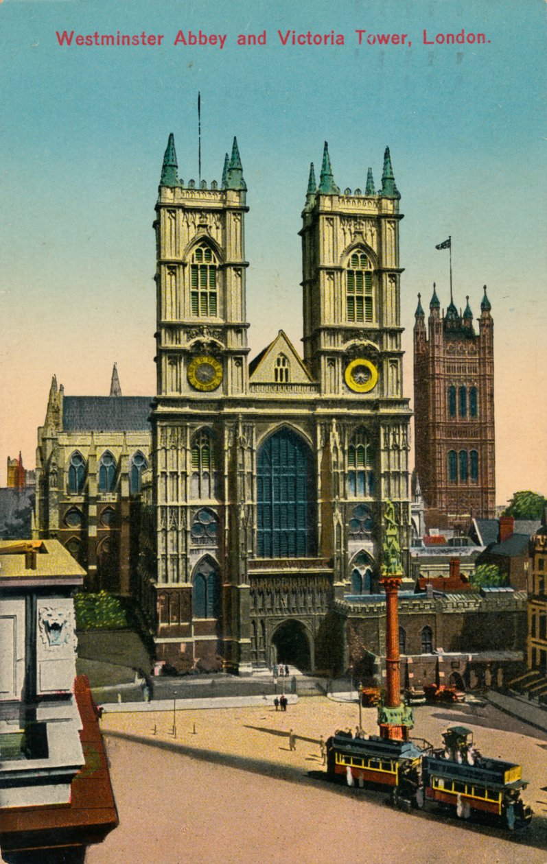 Westminster Abbey og Victoria Tower, London, c1930 af Unbekannt