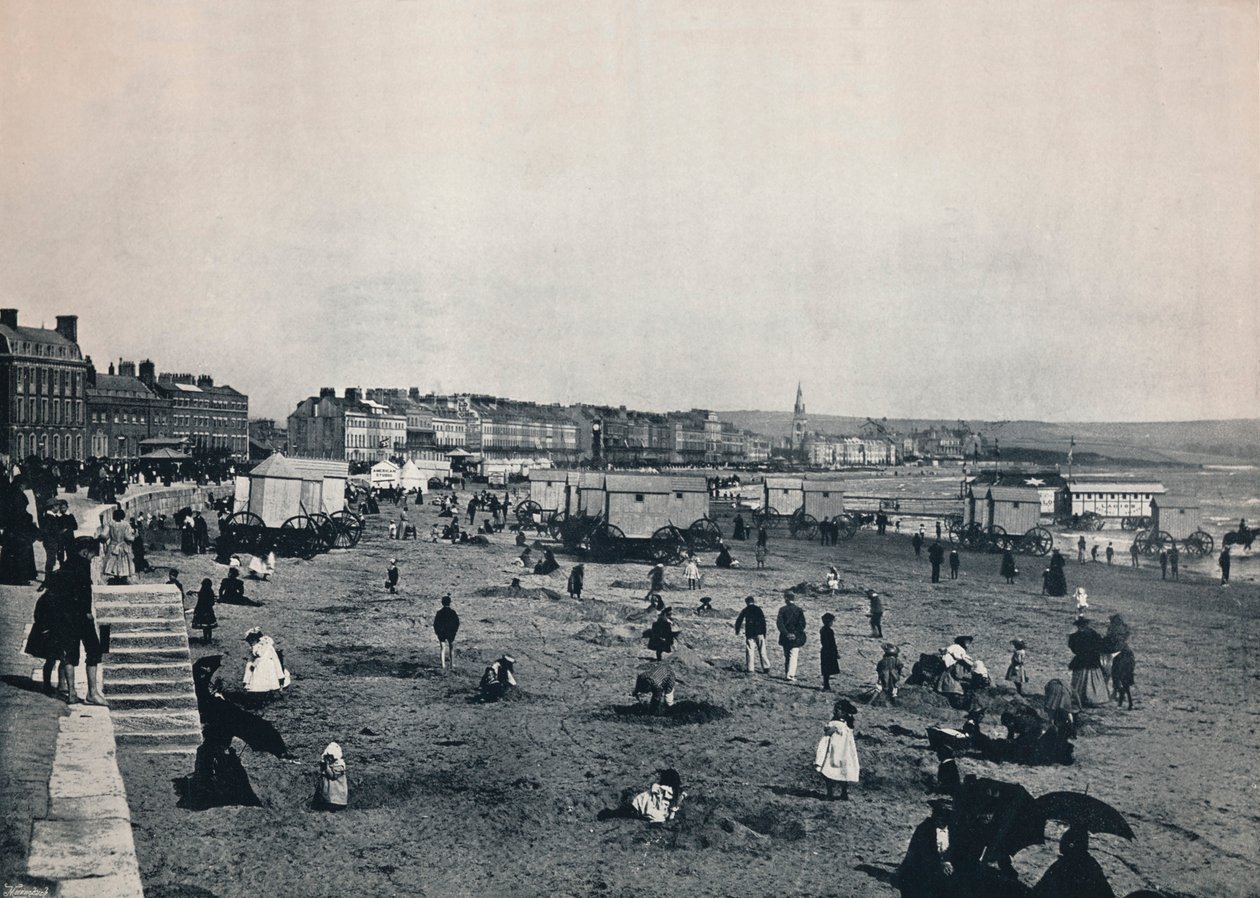 Weymouth - Almindelig udsigt over byen og stranden, 1895 af Unbekannt