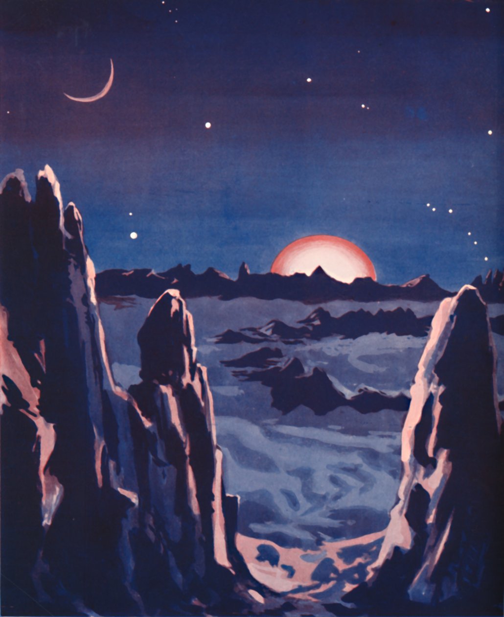Hvordan solopgang på månen skal være, 1935 af Unbekannt