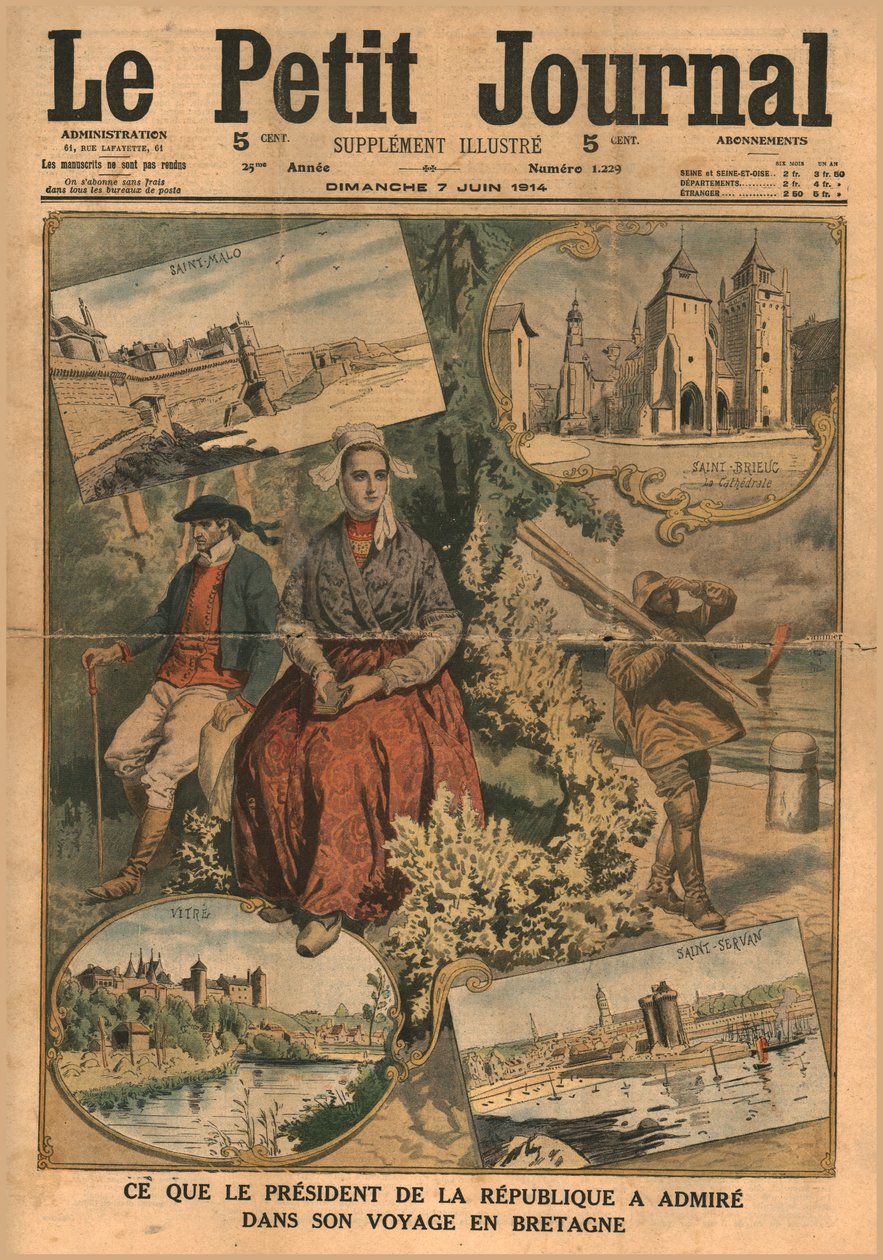 Hvad præsidenten beundrede under sin rejse til Bretagne, 1914. af Unbekannt
