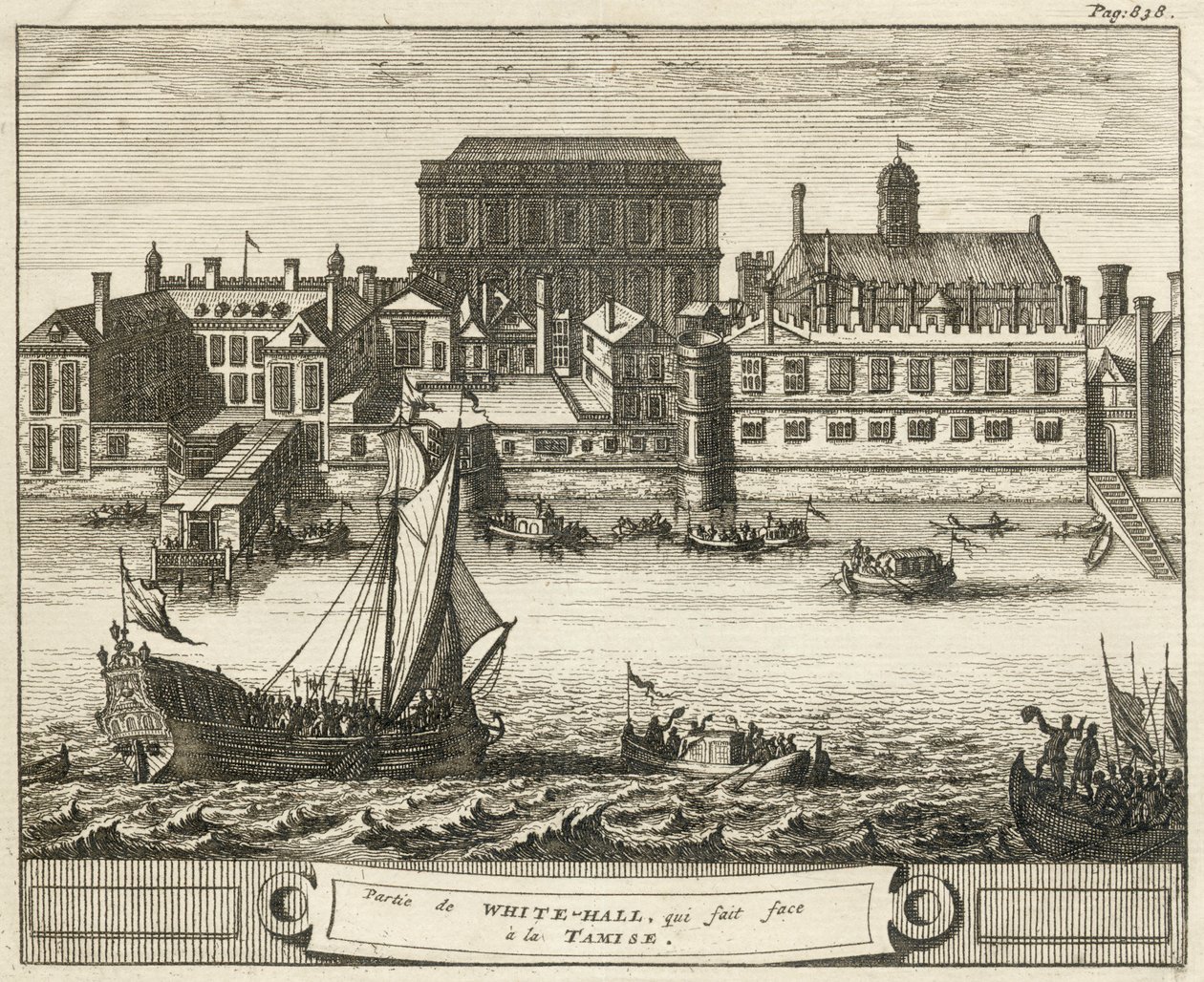 Whitehall, Westminster, London, 1707 af Unbekannt