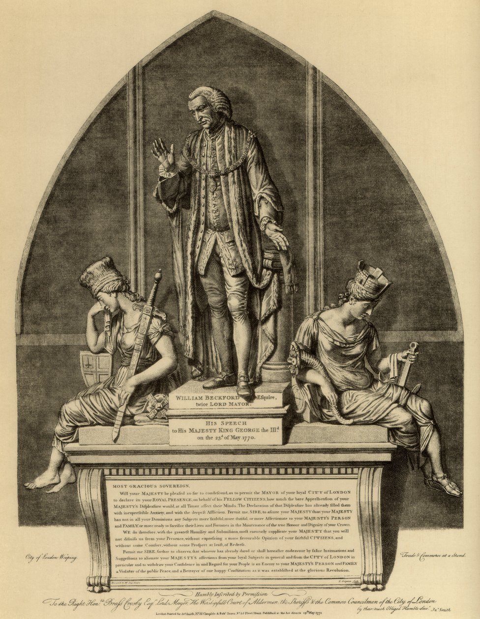 William Beckford og hans tale til kong George III, 1770 1886 af Unbekannt