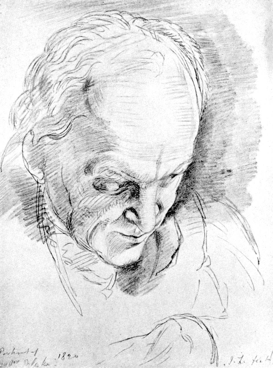 William Blake 1757-1827, engelsk mystiker, digter, maler og gravør, 1820 af Unbekannt