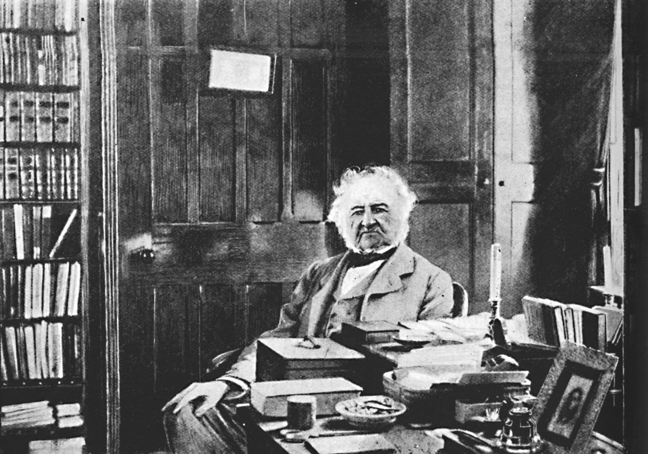 William Gladstone - Den store gamle mand ved sit studiebord, c1925 af Unbekannt