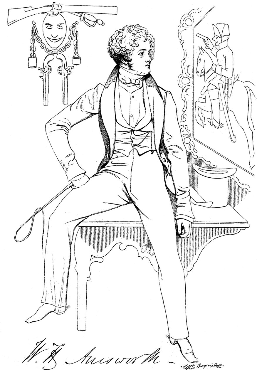 William Harrison Ainsworth 1805-1882, engelsk historisk forfatter, c1835 af Unbekannt