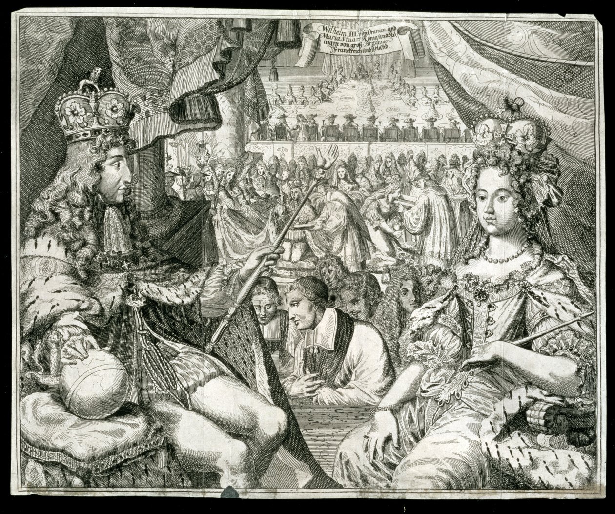 William III og Mary II, konge og dronning af Storbritannien og Irland, c1689 af Unbekannt