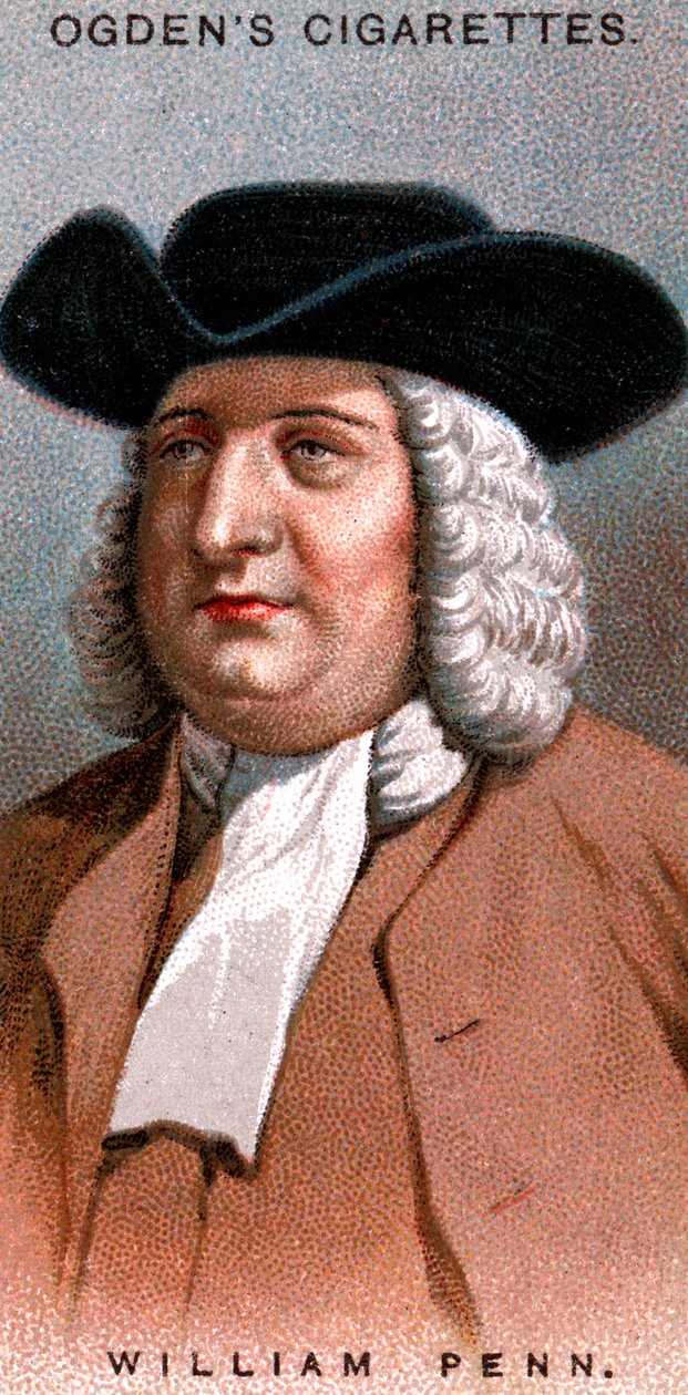 William Penn, engelsk medlem af Society of Friends, populært kendt som Quakers, 1920 af Unbekannt