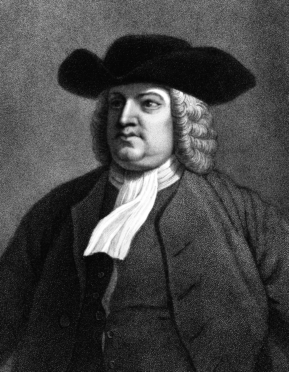 William Penn, engelsk medlem af Society of Friends, populært kendt som Quakers, 1837 af Unbekannt