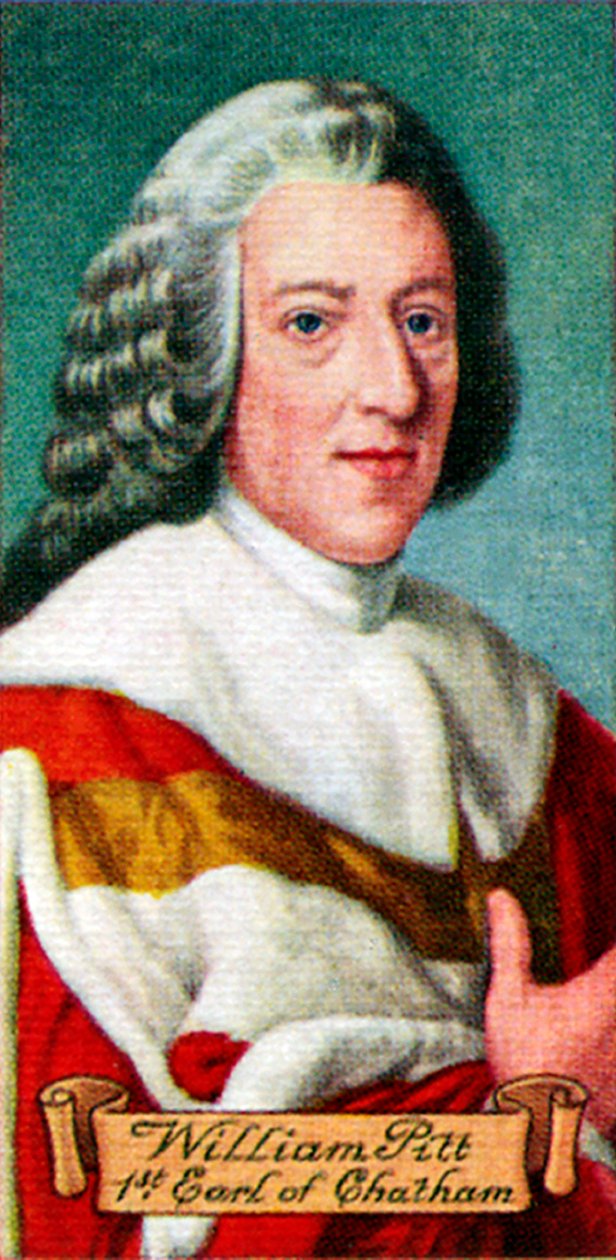 William Pitt, 1. jarl af Chatham, taget fra en række cigaretkort, 1935 af Unbekannt