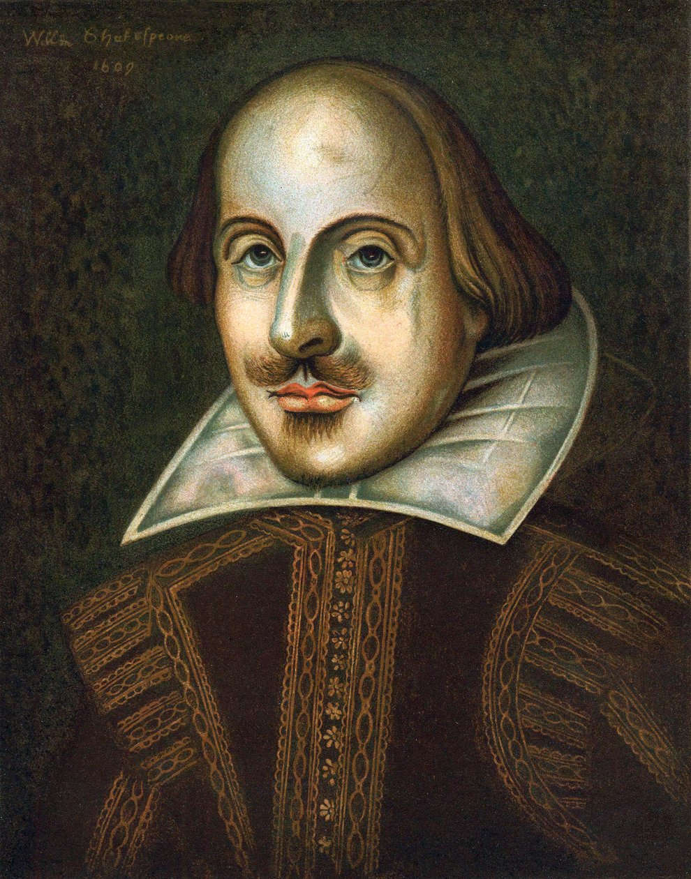 William Shakespeare, engelsk dramatiker, 1609 af Unbekannt