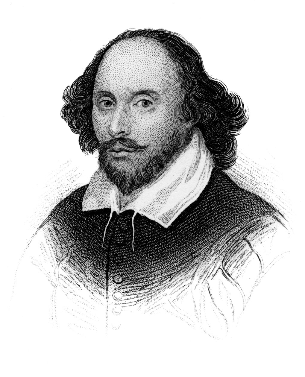 William Shakespeare, engelsk digter og dramatiker, c1850 af Unbekannt