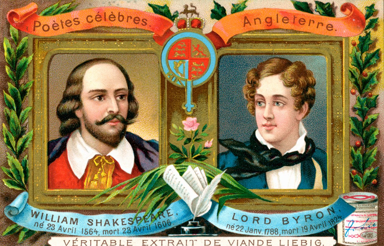 William Shakespeare og Lord Byron, c1900 af Unbekannt