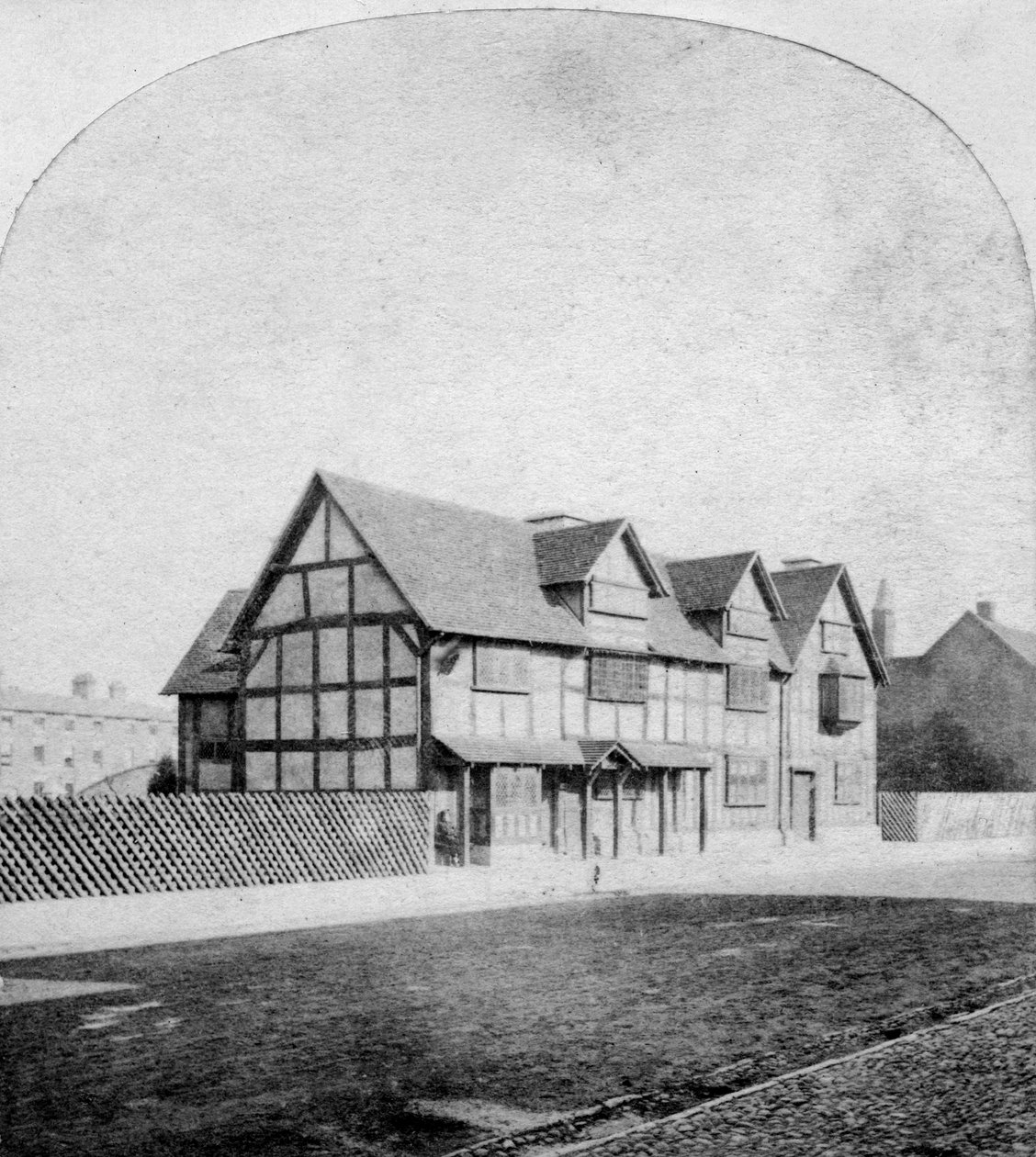 William Shakespeares hus, Henley Street, Stratford-upon-Avon, Warwickshire, slutningen af det 19. århundrede af Unbekannt