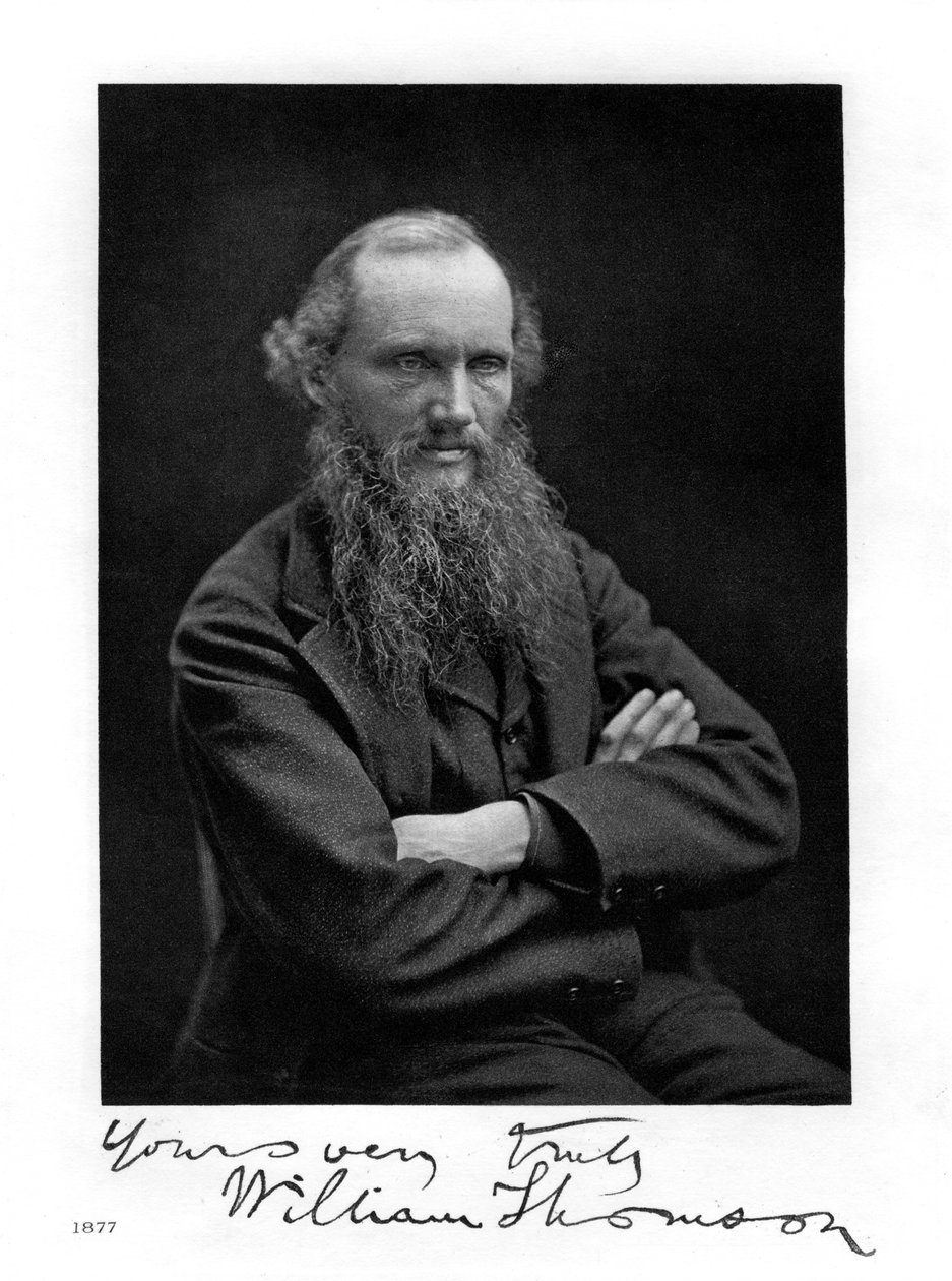 William Thomson, Lord Kelvin, irsk-skotsk matematiker, fysiker og ingeniør, 1877 af Unbekannt