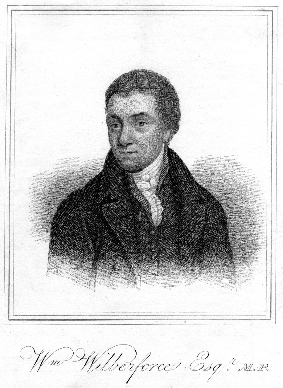 William Wilberforce, filantrop, evangelisk kristen og kampagne mod slaveri, 1821 af Unbekannt