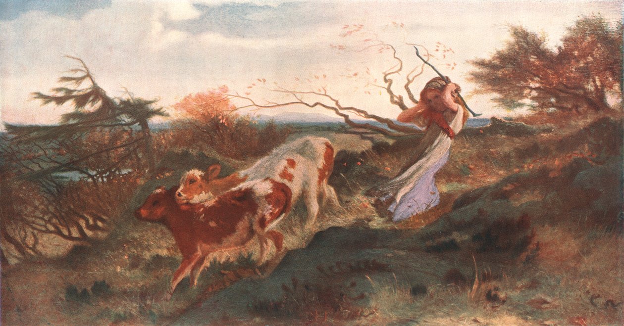 Wind on the Wold, 1863, c1902. af Unbekannt