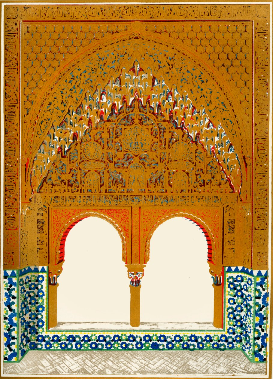 Vinduer i alkoven, Hall of the Two Sisters, 1907. af Unbekannt