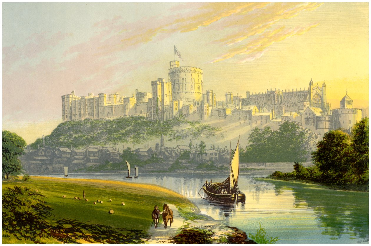 Windsor Castle, Berkshire, den kongelige residens, c1880 af Unbekannt
