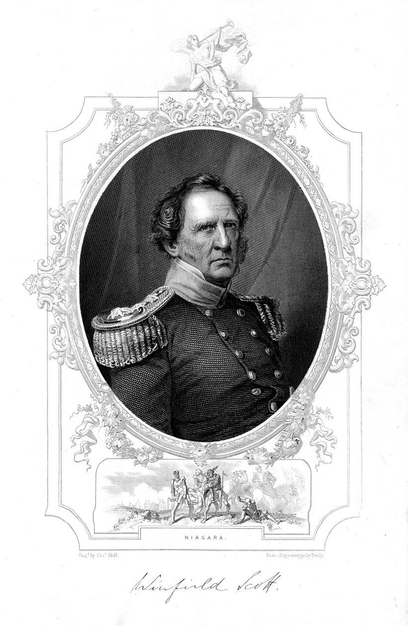 Winfield Scott, amerikansk soldat fra det 19. århundrede af Unbekannt