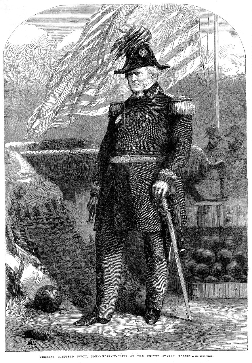 Winfield Scott, amerikansk soldat, 1861 af Unbekannt