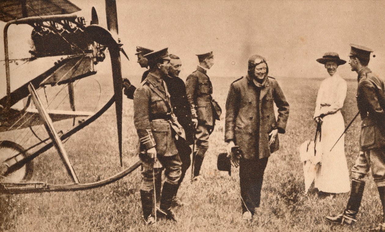Winston Churchill efter en rejse med fly, c1914 1935 af Unbekannt