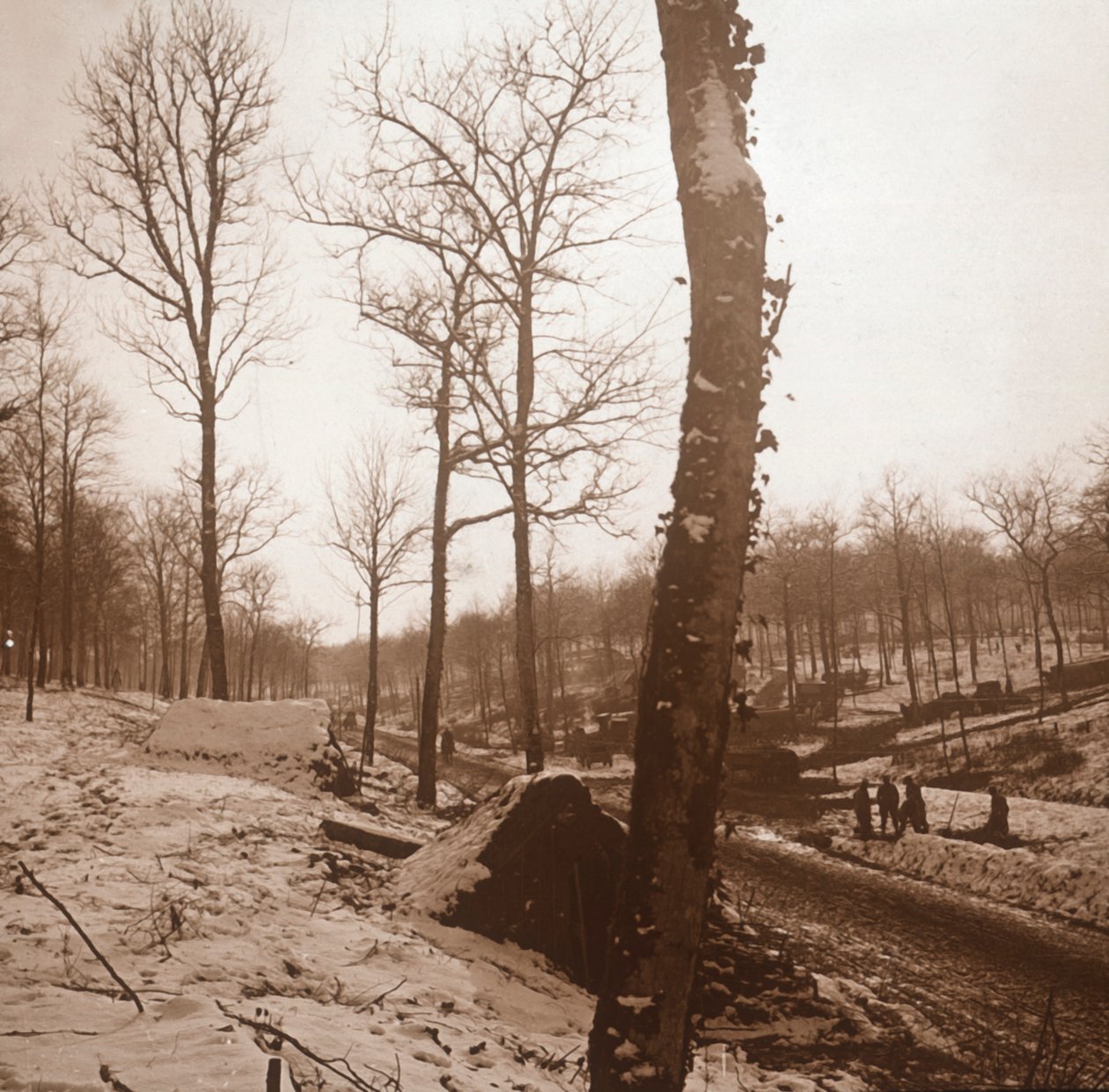 Winter, Genicourt, Nordfrankrig, c1914-c1918 af Unbekannt