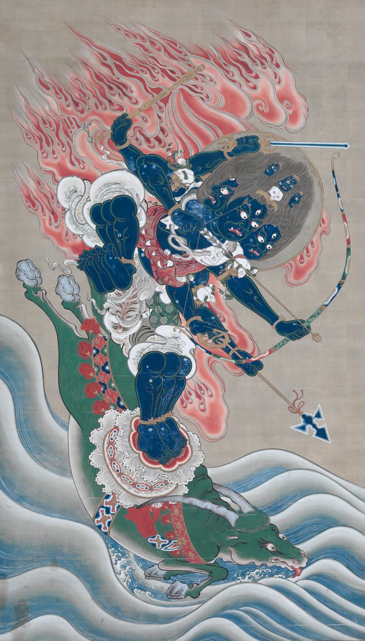 Wisdom King of Great Awe-inspirerende Power Daiitoku myoo, midten af 1800-tallet. af Unbekannt