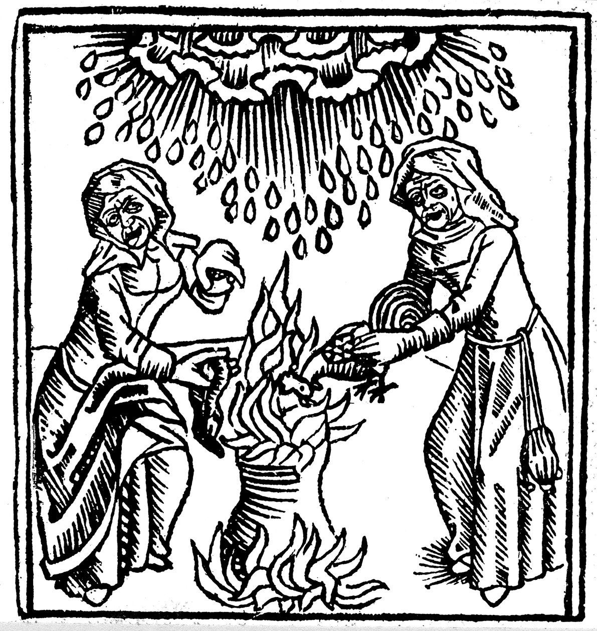 Hekse besværgelser for at bringe regn, 1489 af Unbekannt