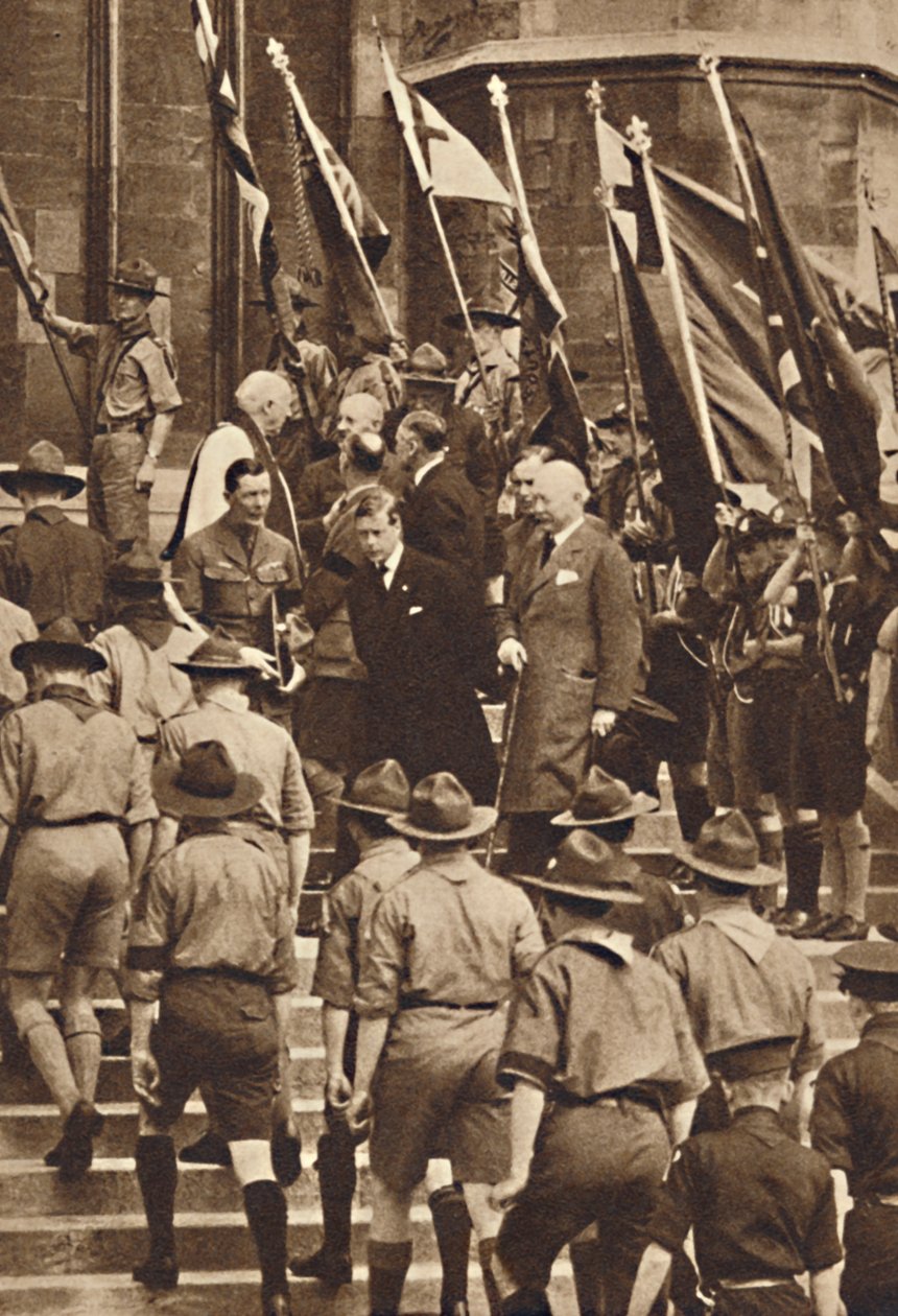 Med spejdere i Windsor, 1937 af Unbekannt