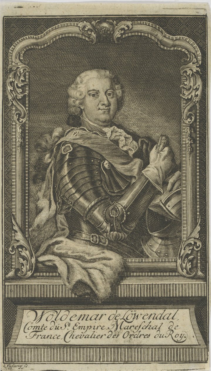 Woldemar Freiherr von Löwendal 1660-1740 , før 1748. af Unbekannt