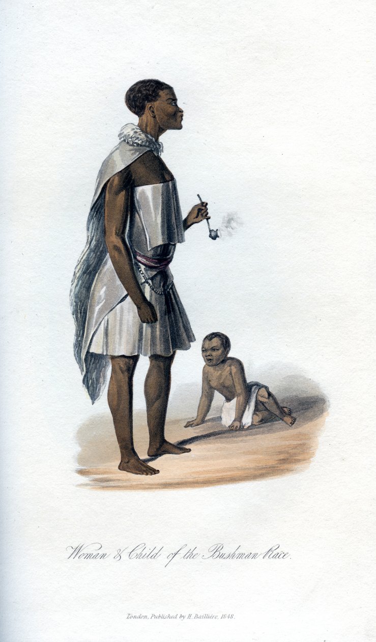 Woman & Child of the Bushman Race, 1848 af Unbekannt